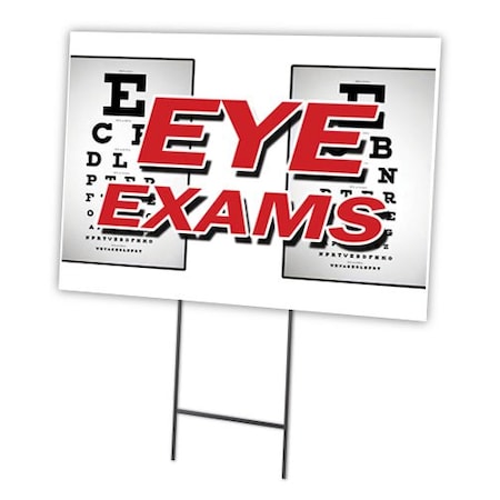 Signmission Eye Exams Yard Sign & Stake outdoor plastic coroplast window, C-2436-DS-Eye Exams C-2436-DS-Eye Exams